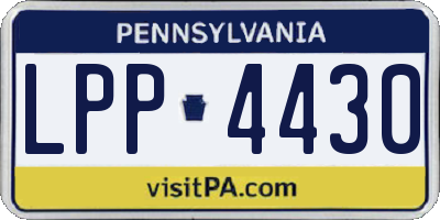 PA license plate LPP4430