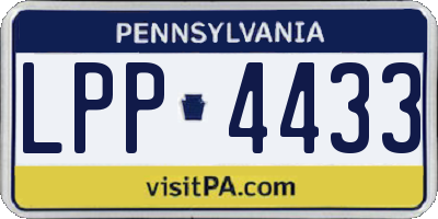 PA license plate LPP4433
