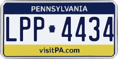 PA license plate LPP4434