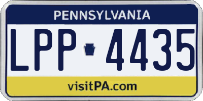 PA license plate LPP4435