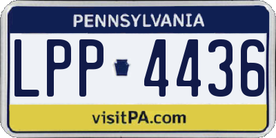 PA license plate LPP4436