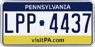 PA license plate LPP4437