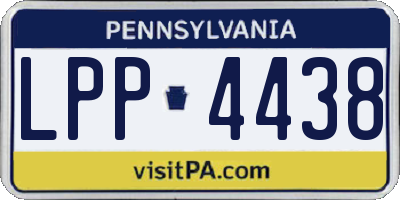 PA license plate LPP4438