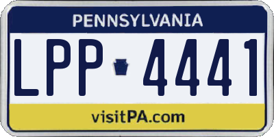 PA license plate LPP4441