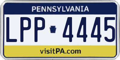 PA license plate LPP4445