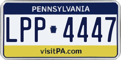PA license plate LPP4447