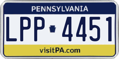 PA license plate LPP4451