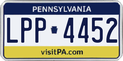 PA license plate LPP4452