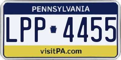 PA license plate LPP4455