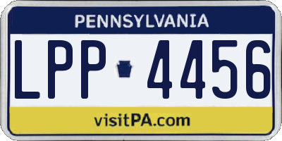 PA license plate LPP4456