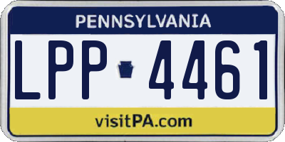 PA license plate LPP4461
