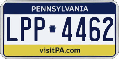 PA license plate LPP4462