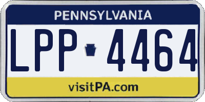 PA license plate LPP4464