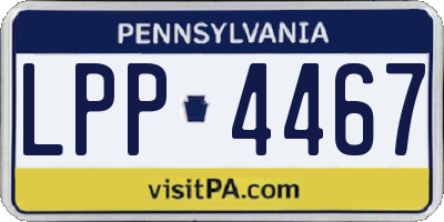 PA license plate LPP4467