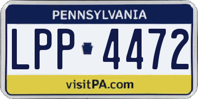 PA license plate LPP4472