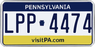 PA license plate LPP4474