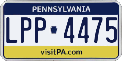 PA license plate LPP4475