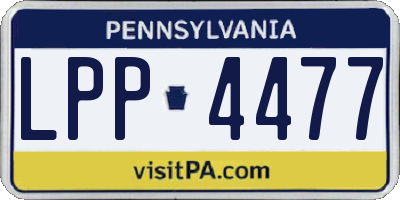 PA license plate LPP4477
