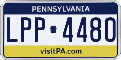 PA license plate LPP4480