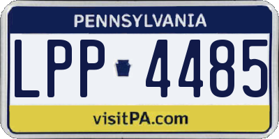 PA license plate LPP4485