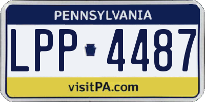 PA license plate LPP4487