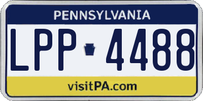 PA license plate LPP4488