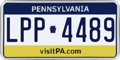 PA license plate LPP4489