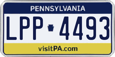 PA license plate LPP4493