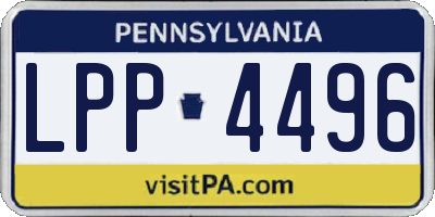 PA license plate LPP4496