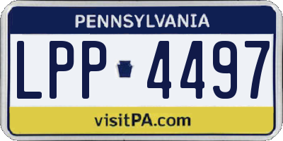 PA license plate LPP4497
