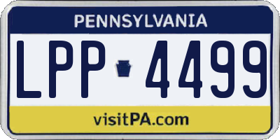 PA license plate LPP4499