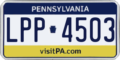 PA license plate LPP4503