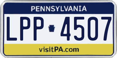 PA license plate LPP4507