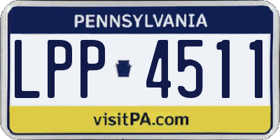 PA license plate LPP4511