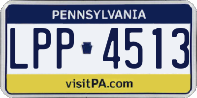 PA license plate LPP4513