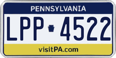 PA license plate LPP4522