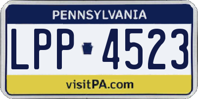 PA license plate LPP4523