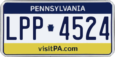 PA license plate LPP4524