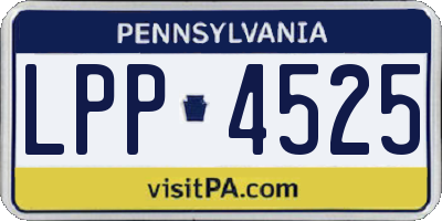 PA license plate LPP4525