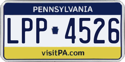 PA license plate LPP4526