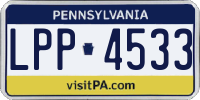 PA license plate LPP4533