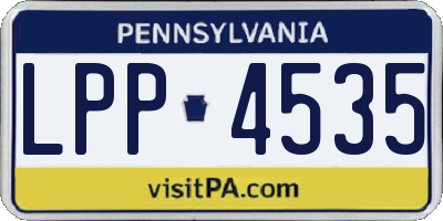 PA license plate LPP4535