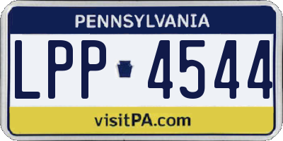 PA license plate LPP4544