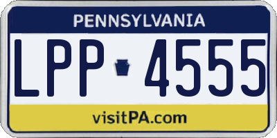 PA license plate LPP4555