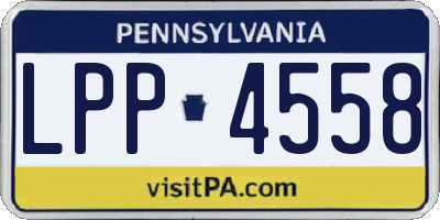 PA license plate LPP4558