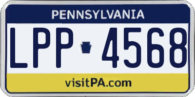 PA license plate LPP4568