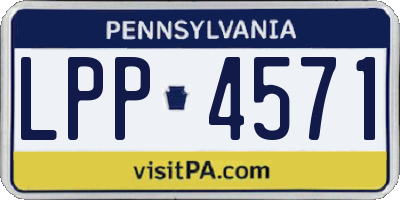PA license plate LPP4571