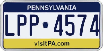 PA license plate LPP4574
