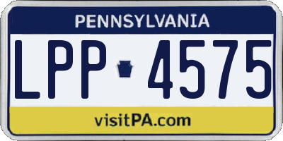 PA license plate LPP4575