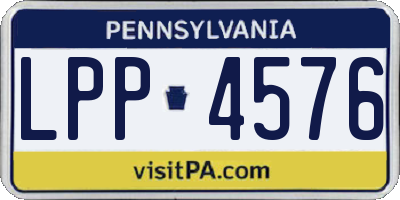 PA license plate LPP4576